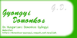 gyongyi domonkos business card