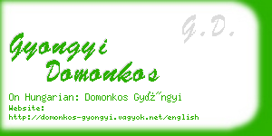 gyongyi domonkos business card